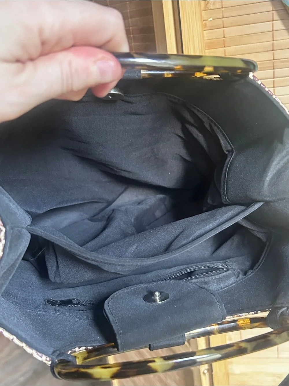 Handbag with Tortoiseshell Handles